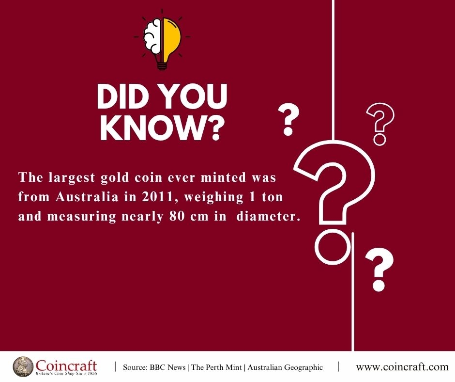 Weekly Trivia - Largest Gold Coin - Coincraft